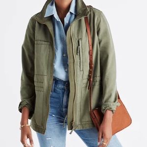 Madewell Olive Fleet Jacket, Small